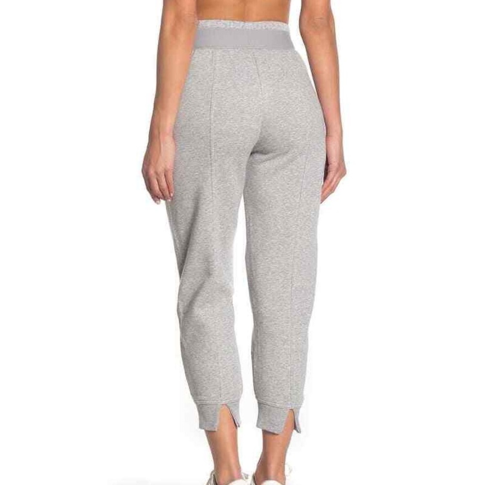 Adidas By Stella McCartney Heather Grey Cropped Split Women Sweatpants Sz S NWT - Picture 2 of 5